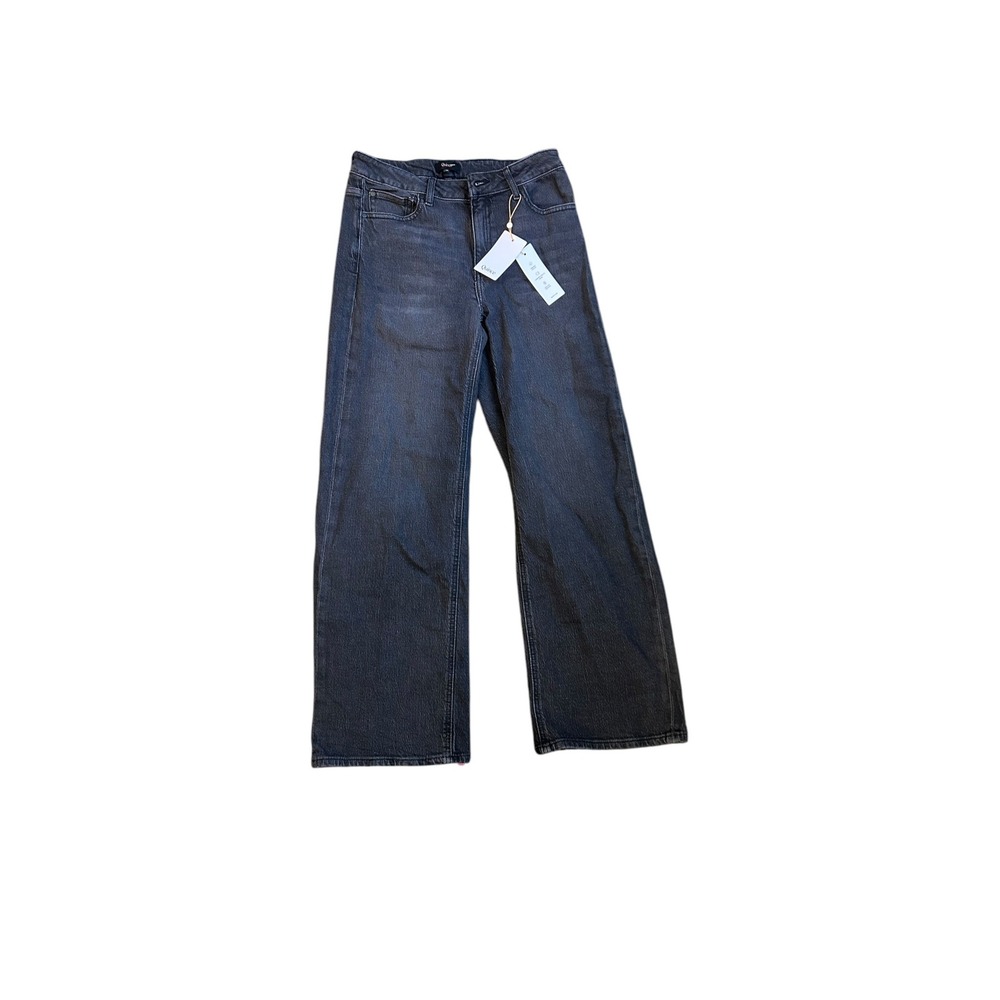 Quince Bella Stretch Relaxed Straight Jeans Charcoal Black Women Size 29